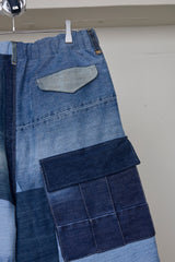 RECONSTRUCTED REGISTERED DENIM/C SHORTS