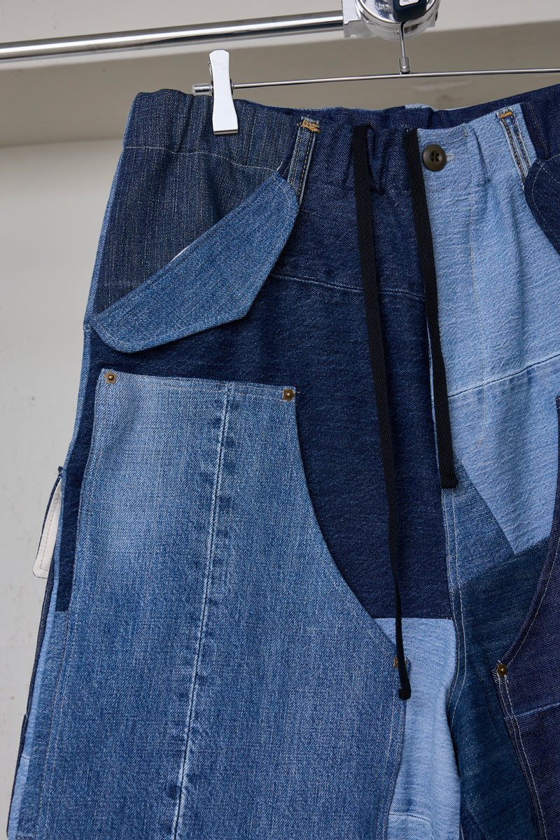 RECONSTRUCTED REGISTERED DENIM/C SHORTS