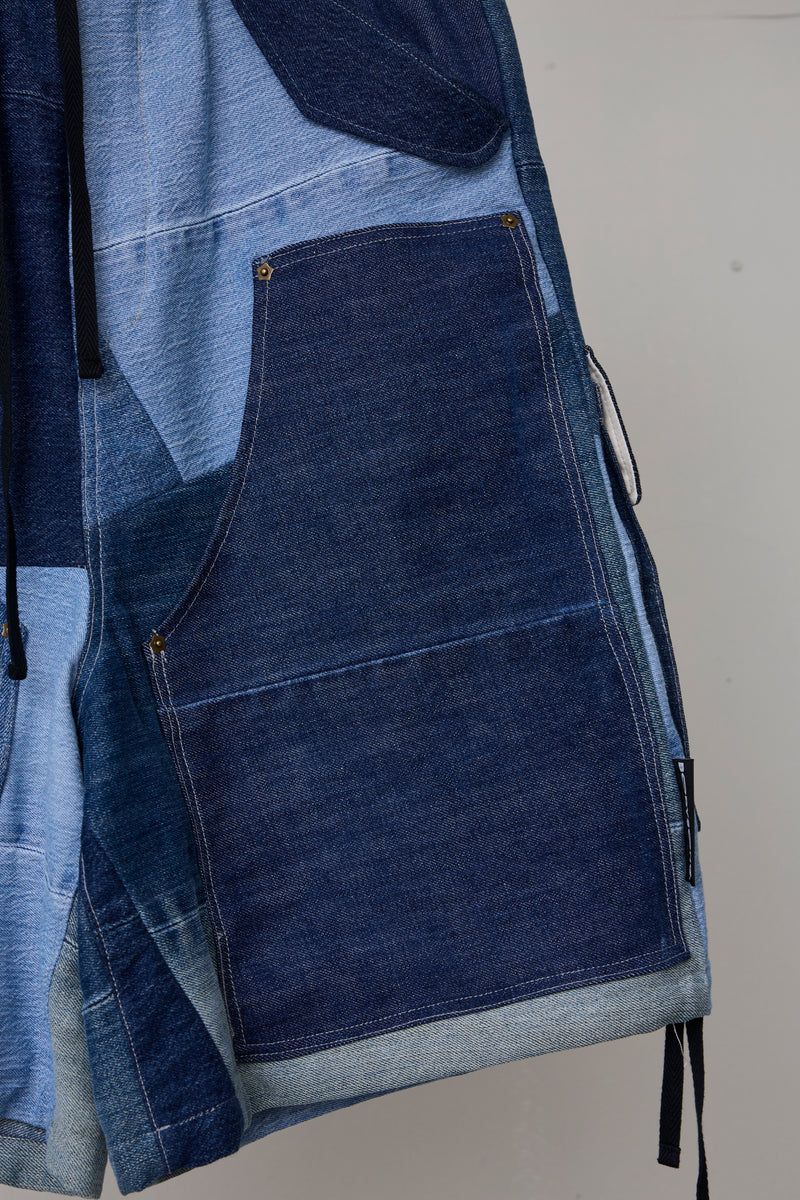 RECONSTRUCTED REGISTERED DENIM/C SHORTS