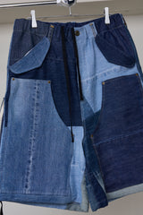RECONSTRUCTED REGISTERED DENIM/C SHORTS