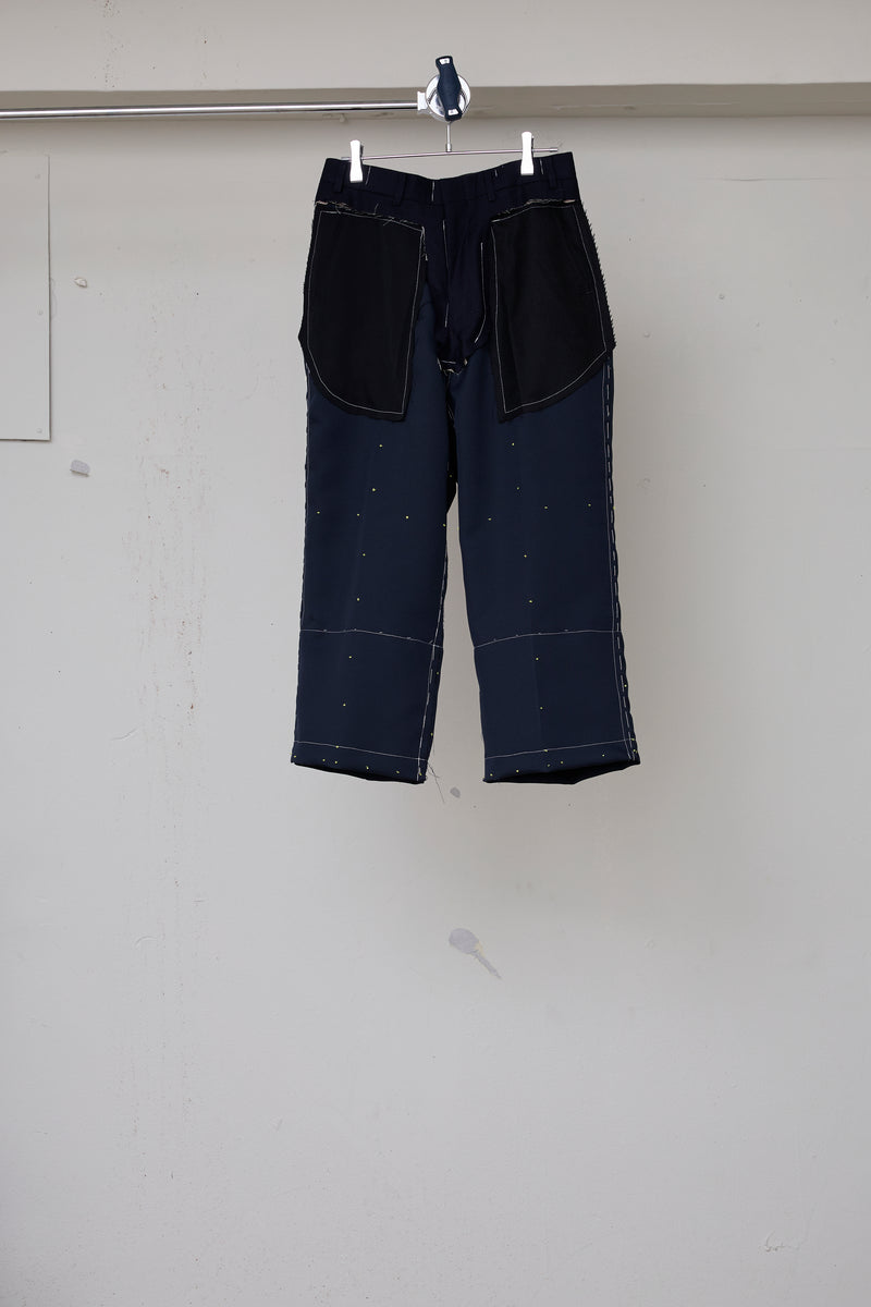 ARTISANAL SLACKS/POLYESTER TRIPLE-WEAVE