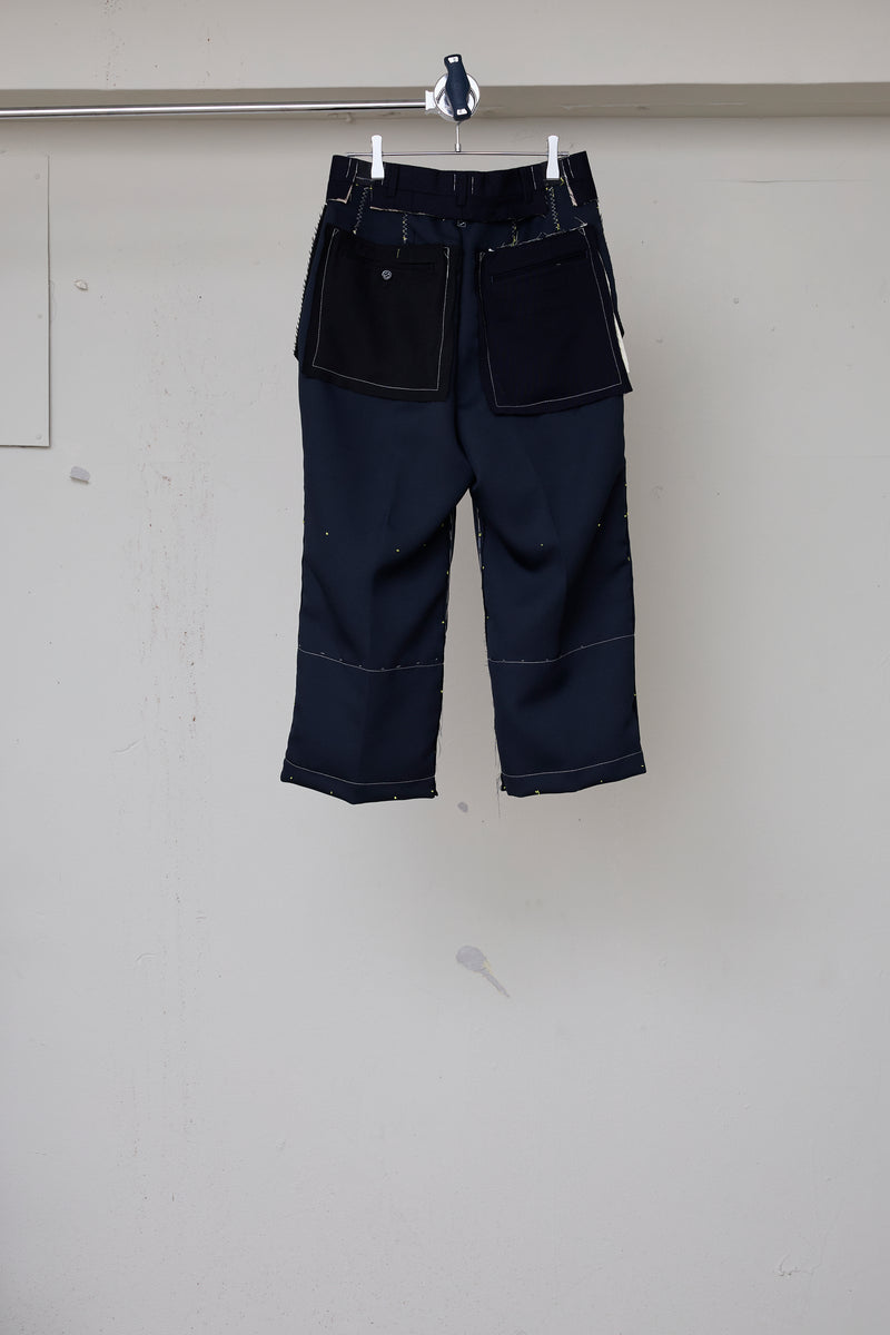 ARTISANAL SLACKS/POLYESTER TRIPLE-WEAVE