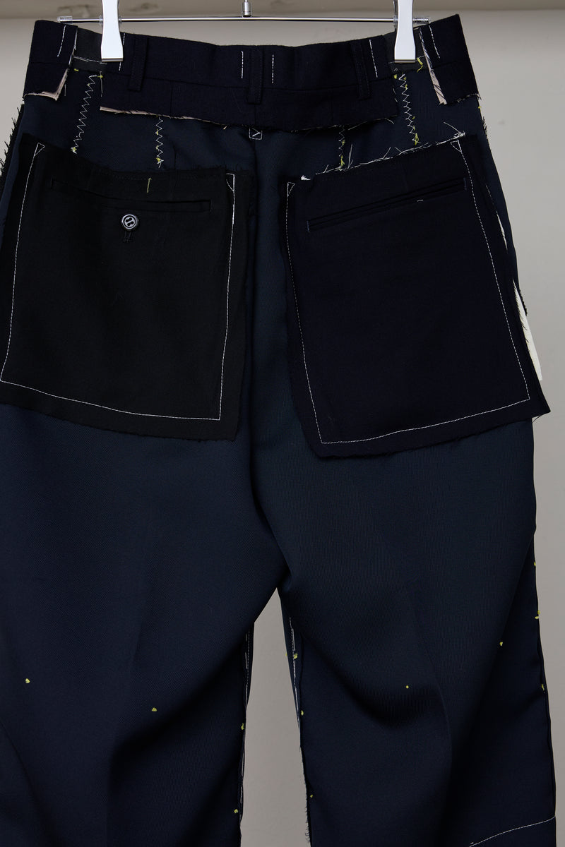 ARTISANAL SLACKS/POLYESTER TRIPLE-WEAVE