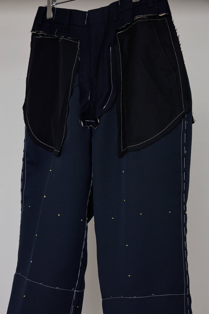 ARTISANAL SLACKS/POLYESTER TRIPLE-WEAVE