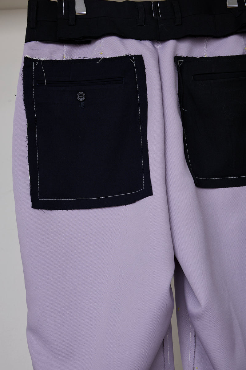 ARTISANAL SLACKS/POLYESTER TRIPLE-WEAVE