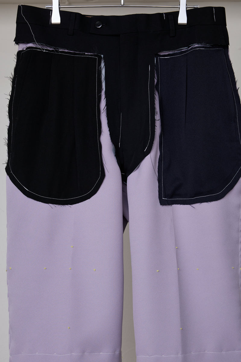 ARTISANAL SLACKS/POLYESTER TRIPLE-WEAVE