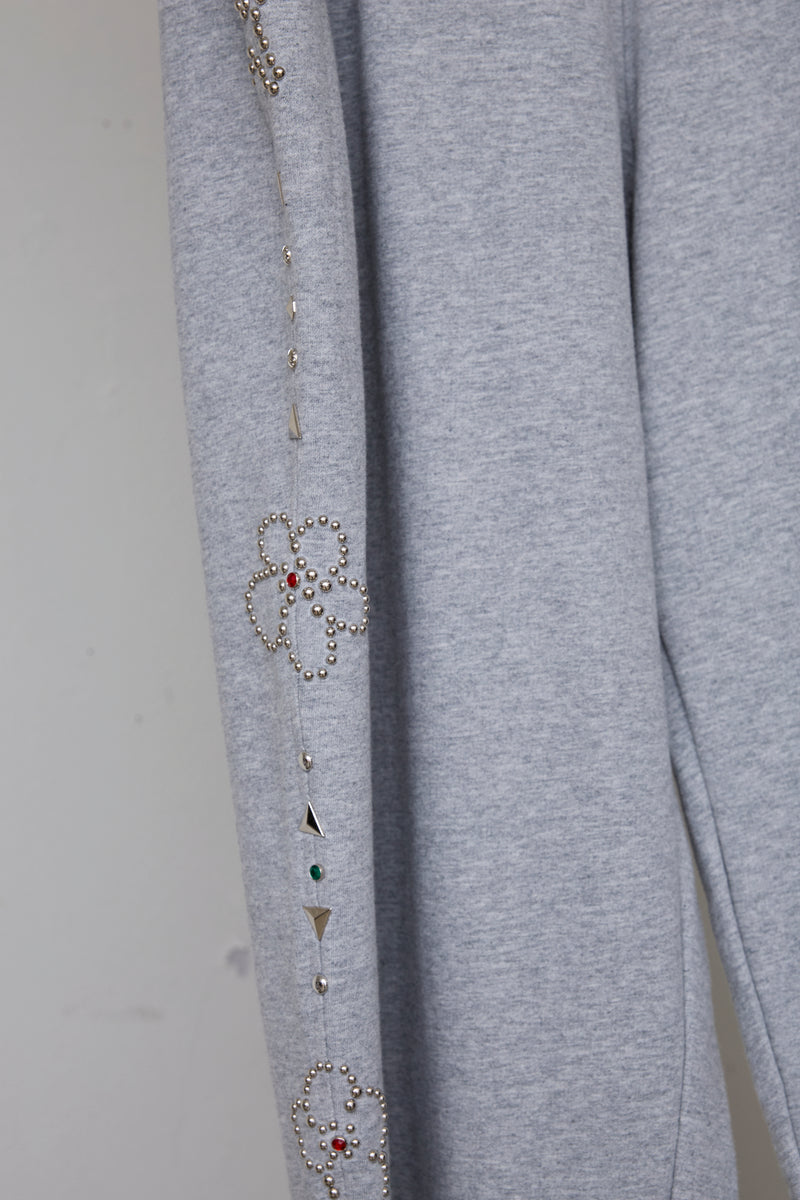 EMBELLISHED FLORAL JOGGERS