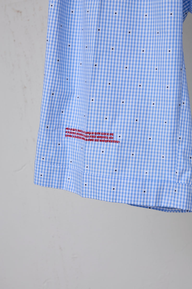 CUT JACQUARD GINGHAM MOST WIDE SLACKS