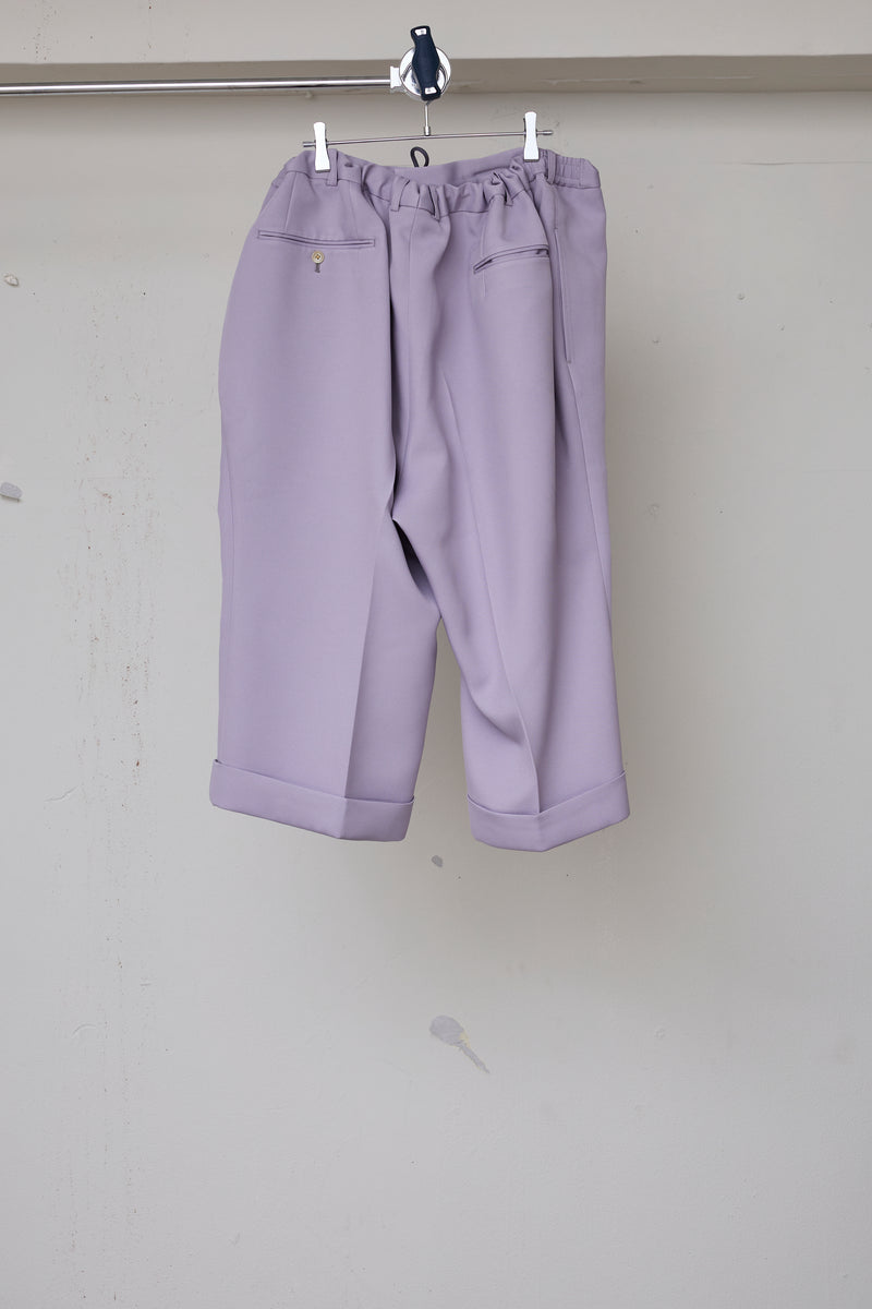 POLYESTER TRIPLE-WEAVE WIDE SLACKS