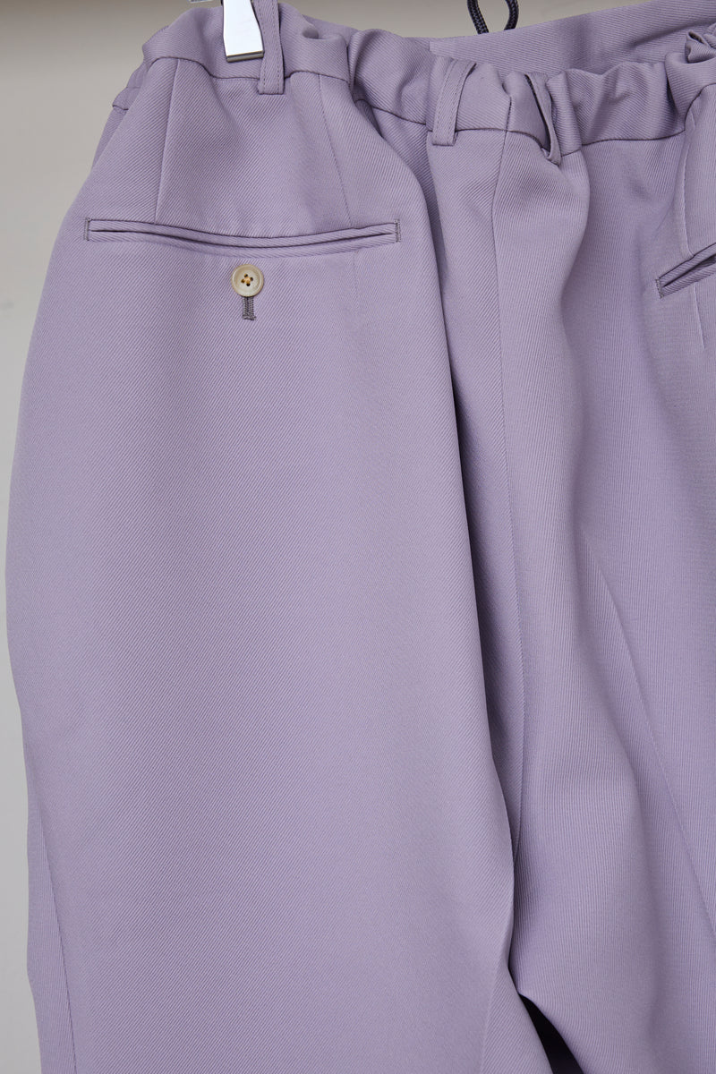 POLYESTER TRIPLE-WEAVE WIDE SLACKS