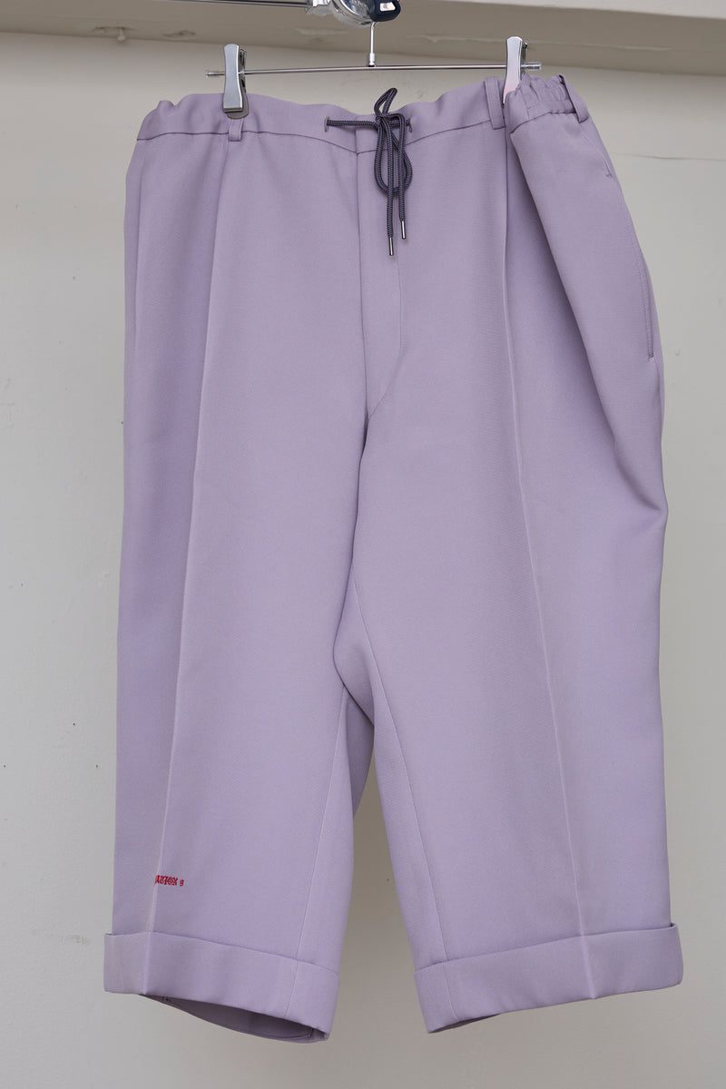 POLYESTER TRIPLE-WEAVE WIDE SLACKS
