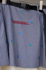 CUT JACQUARD GINGHAM LAYERED MINI