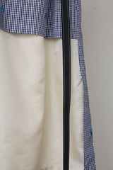 CUT JACQUARD GINGHAM LAYERED MINI