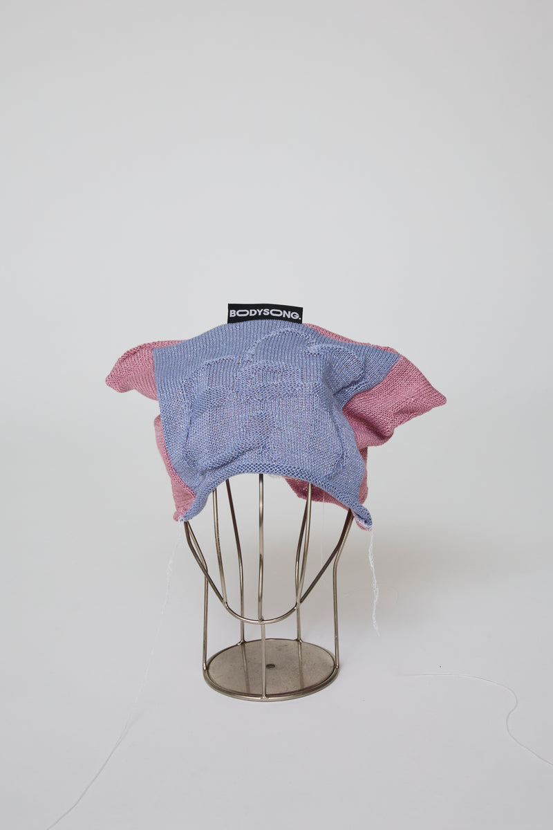 PATCHWORK FLORAL KNIT CAP