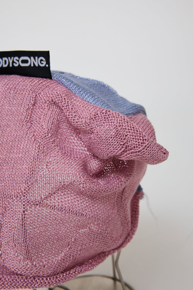 PATCHWORK FLORAL KNIT CAP