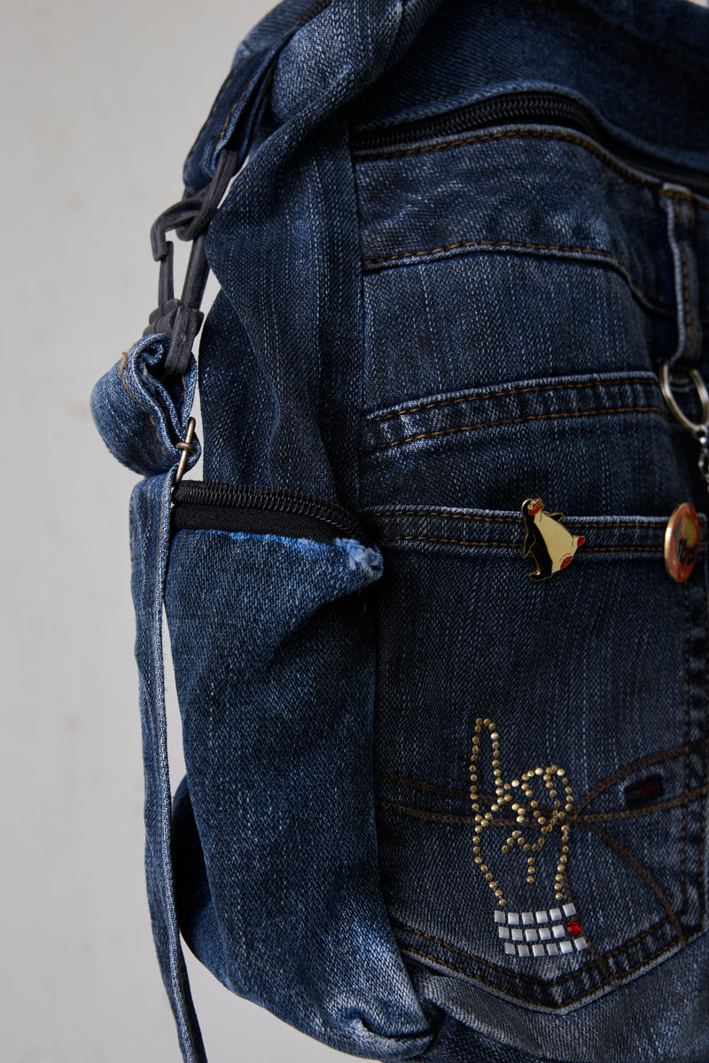 RECONSTRUCTED DENIM SHIBUYA BAG