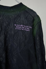 SPRAYED 3D CABLE LONG SLEEVE S