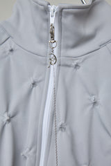 SHIBORI DISTORTION TRACK JKT W/CHARMS