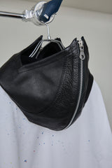 NINJA-SILHOUETTE LEATHER HOODED SP TOPS