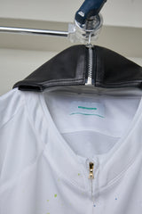 NINJA-SILHOUETTE LEATHER HOODED SP TOPS