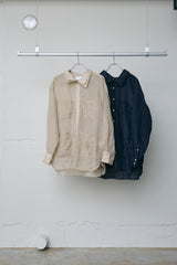 HIDDEN SIDE SHEER WRINKLE SHIRT