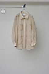 HIDDEN SIDE SHEER WRINKLE SHIRT