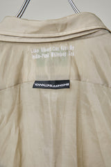 HIDDEN SIDE SHEER WRINKLE SHIRT