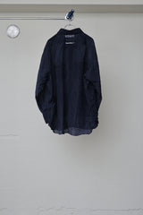 HIDDEN SIDE SHEER WRINKLE SHIRT