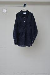 HIDDEN SIDE SHEER WRINKLE SHIRT