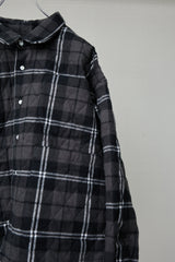 ULTRA-WIDE QUILTED FLANNEL SHIRT