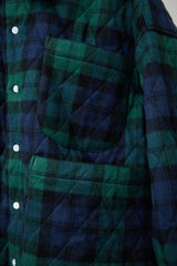 ULTRA-WIDE QUILTED FLANNEL SHIRT