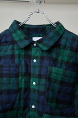 ULTRA-WIDE QUILTED FLANNEL SHIRT