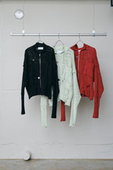 SHINING LACE "PUZZLE-UP" ZIP KNIT