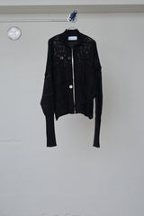 SHINING LACE "PUZZLE-UP" ZIP KNIT