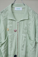 SHINING LACE "PUZZLE-UP" ZIP KNIT