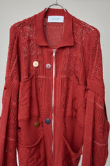 SHINING LACE "PUZZLE-UP" ZIP KNIT