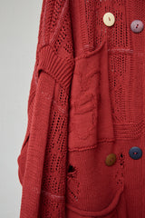 SHINING LACE "PUZZLE-UP" ZIP KNIT