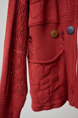 SHINING LACE "PUZZLE-UP" ZIP KNIT