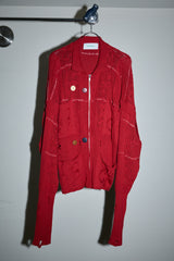 SHINING LACE "PUZZLE-UP" ZIP KNIT