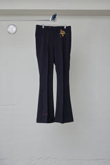 BUBBLE MONEY PIN-ACCENT FLARE SLACKS