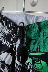 GRAPHIC CHAOS RECONSTRUCTED SWEAT-DOCKING PANTS