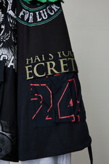 GRAPHIC CHAOS RECONSTRUCTED SWEAT-DOCKING PANTS