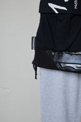 GRAPHIC CHAOS RECONSTRUCTED SWEAT-DOCKING PANTS