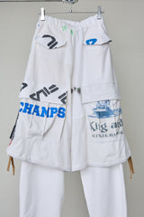 GRAPHIC CHAOS RECONSTRUCTED SWEAT-DOCKING PANTS