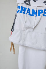 GRAPHIC CHAOS RECONSTRUCTED SWEAT-DOCKING PANTS
