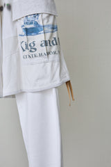 GRAPHIC CHAOS RECONSTRUCTED SWEAT-DOCKING PANTS