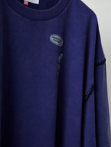IDM STICKER PRINT BLANKET STITCH TEE
