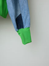 RECYCLED DENIM MULTI-RIB TOP
