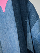 RECYCLED DENIM MULTI-RIB TOP