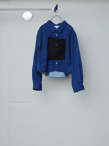 INDIGO COATED TAILORED POCKET SHIRT